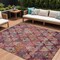 Edge Collections - 8' x 10' - Multicolor - Washable Aztec Indoor Outdoor Area Rug - 1 Piece